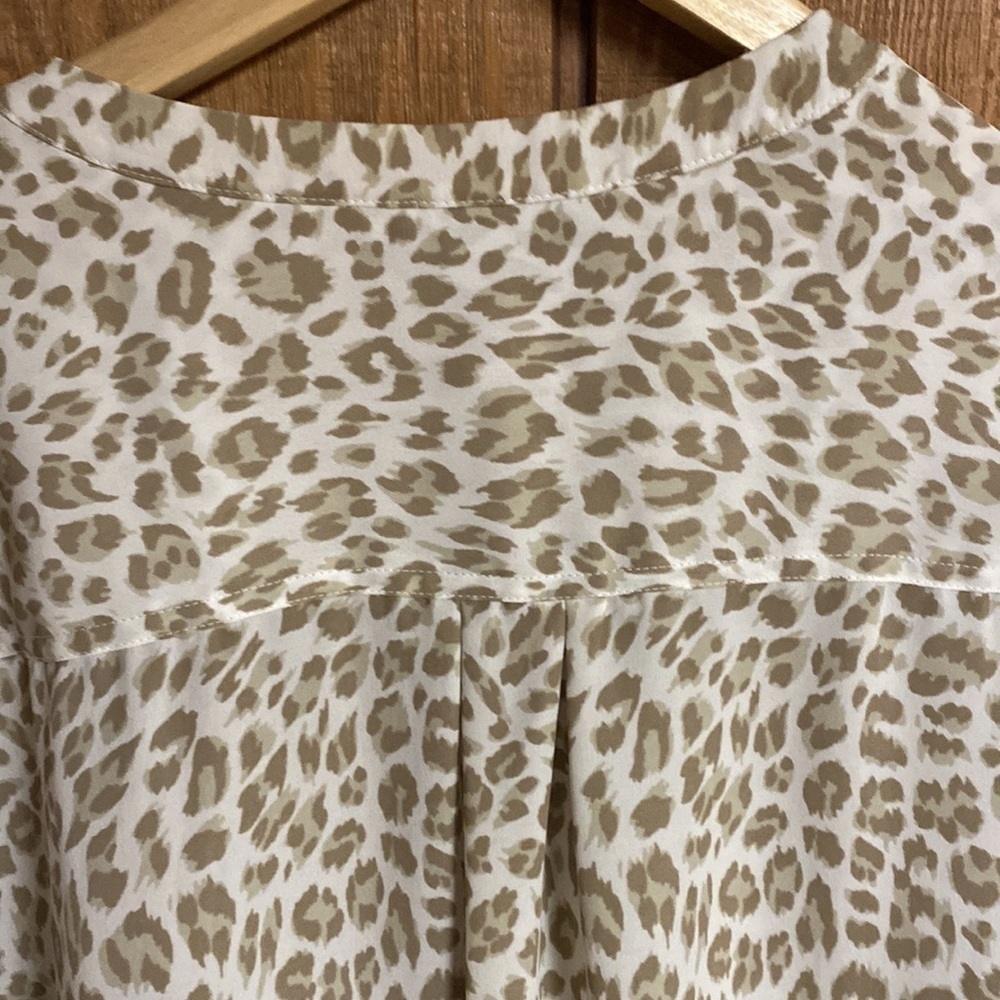 Apt 9 plus size half zip soft and silky animal print popover blouse women’s 3X - Picture 11 of 11